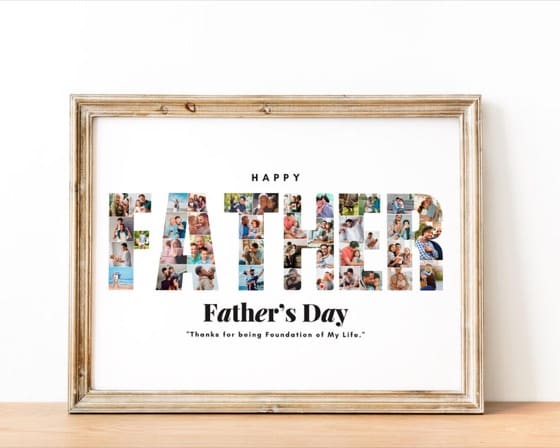Personalized Father's Day Photo Collage Gift (Digital File)