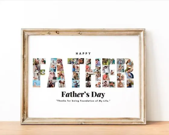 Personalized Father's Day Photo Collage Gift (Digital File)