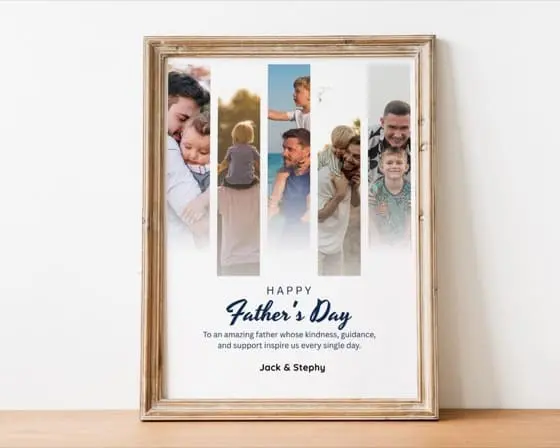 Father's Day Photo Gift Template, Personalized Editable Family Memories Gift (Digital Download)