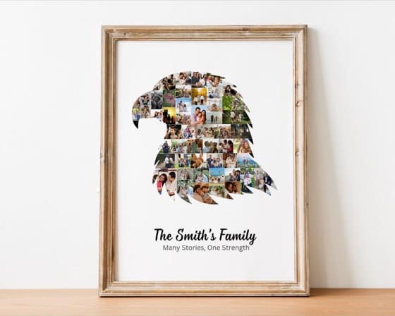 Picture Collage Eagle Template | GridArt | Image Collage | Pic Stitch | Photo Collage Frame | Photo Grid
