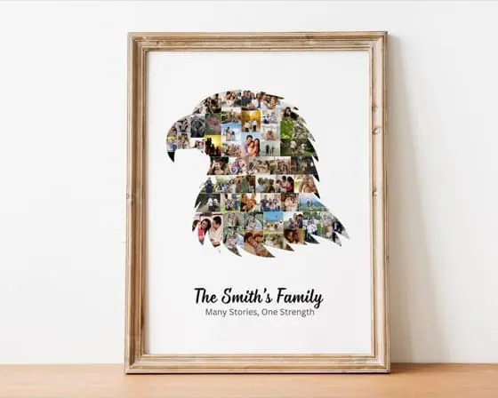 Picture Collage Eagle Template | GridArt | Image Collage | Pic Stitch | Photo Collage Frame | Photo Grid