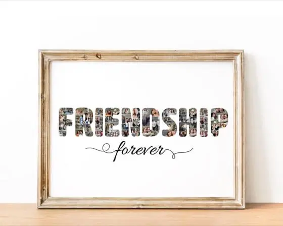 Friendship Photo Collage Template: Personalized BFF Gift (Digital Download)