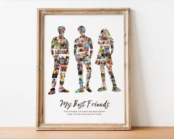 Friends Photo Collage Gift, Canva Template (Digital File)