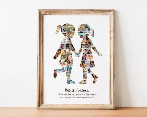 Friends Photo Collage Gift, Sisterhood Keepsake (Digital Download) Canva Frames