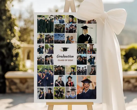 Custom Graduation Photo Collage: Class of 2026 Keepsake (Digital File)