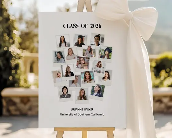 Graduation Photo Collage Template: Class of 2025 Sign (Digital Download)
