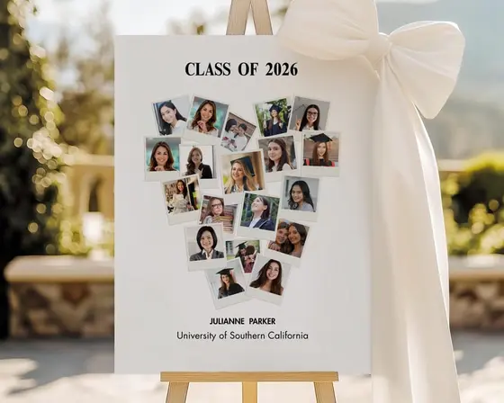 Graduation Photo Collage Template: Class of 2025 Sign (Canva Template)