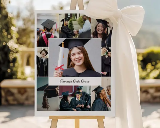 Graduation Photo Collage Template, Class of 2026 Keepsake (Digital Download)