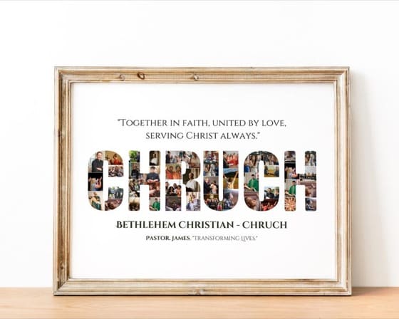 Personalized Church Photo Collage Gift (Digital File)