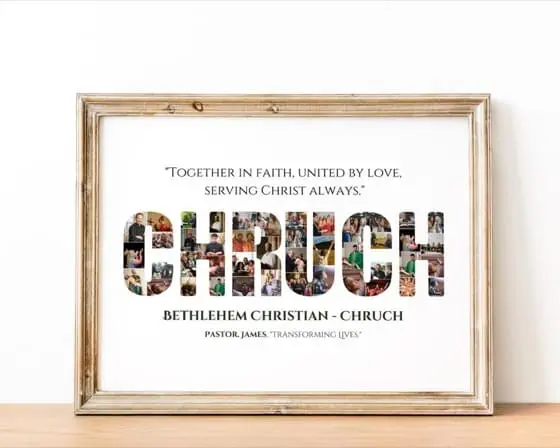 Personalized Church Photo Collage Gift (Digital File)