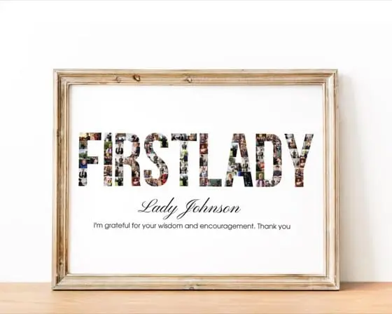 First Lady Photo Collage Gift: Church Ministry Appreciation (Digital File)