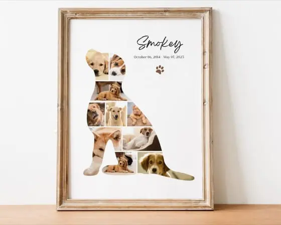 Dog Photo Collage Template: Custom Pet Memorial (Canva)