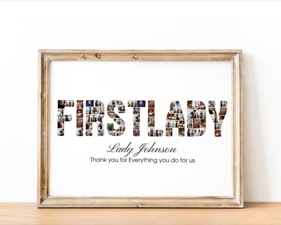 First Lady Gifts Photo Collage Church Appreciation Gift for Pastor Wife & Ministry