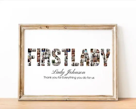 First Lady Gifts Photo Collage Church Appreciation Gift for Pastor Wife & Ministry