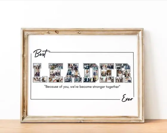 Leader Photo Collage Custom Photocollage Retirement Collage Boss Going Away Gift Personalized Leader Gift Farewell Signs