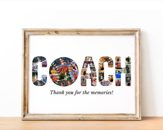 Softball Coach Photo Collage Template: Personalized Sports Gift (Digital Download)
