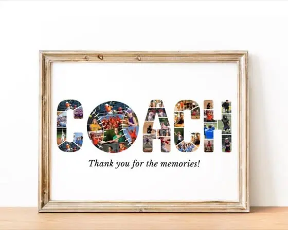 Softball Coach Photo Collage Template: Personalized Sports Gift (Digital Download)