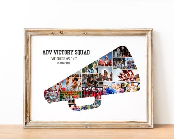 Senior Night Cheer Photo Collage Canva Template for Personalized Cheerleader Gift, Custom Sports Gift, and Graduation Gift 2026