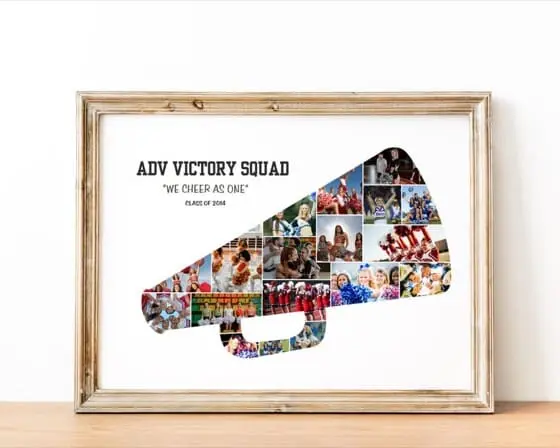 Senior Night Cheer Photo Collage Canva Template for Personalized Cheerleader Gift, Custom Sports Gift, and Graduation Gift 2026