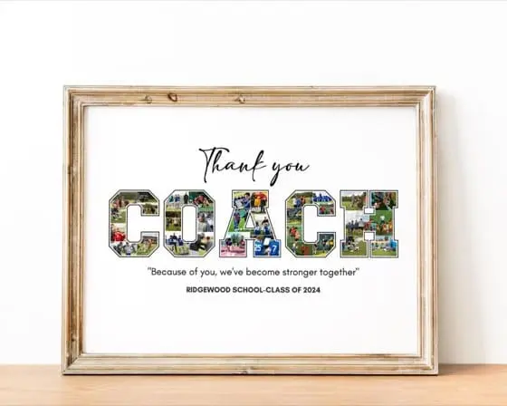 Personalized Coach Photo Collage Template (Digital Download)