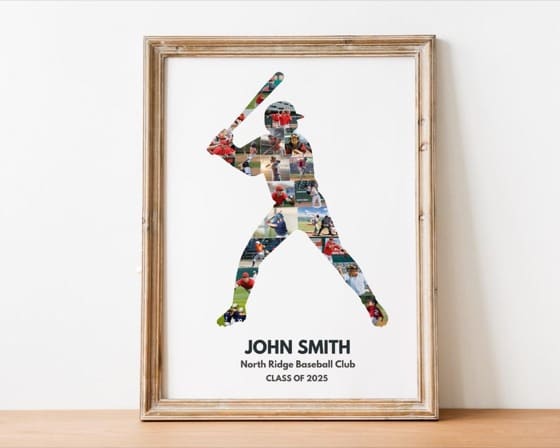 Custom Baseball Photo Collage: Personalized Sports Gift (Digital Download)
