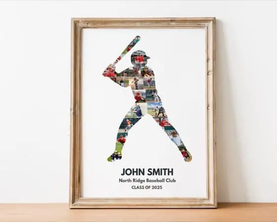 Custom Baseball Photo Collage: Personalized Sports Gift (Digital Download)