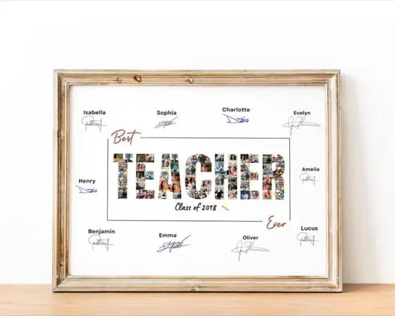 Personalized Teacher Photo Collage Gift (Digital Download)