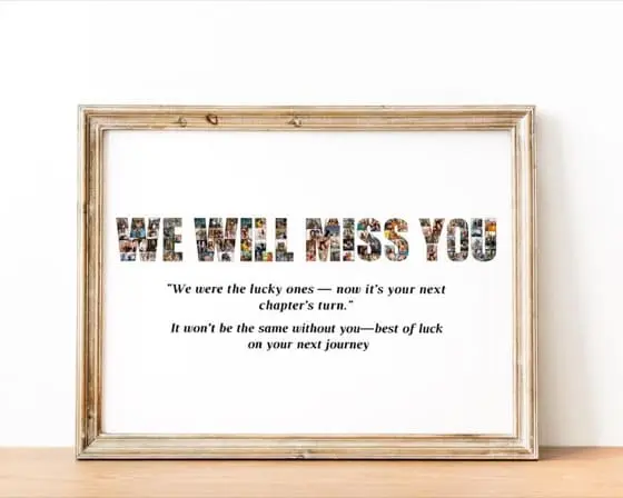 Farewell Photo Collage: Printable Goodbye Gift (Canva Template)