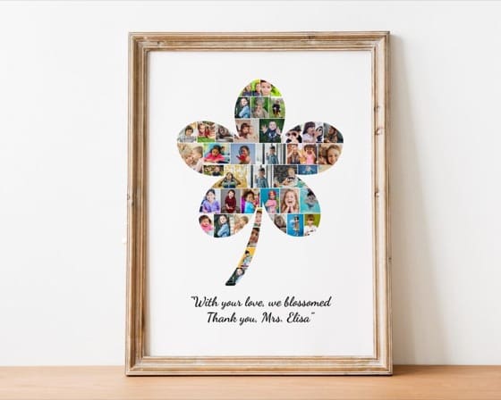 Teacher Photo Collage: 5-Petal Flower Keepsake (Digital Download)
