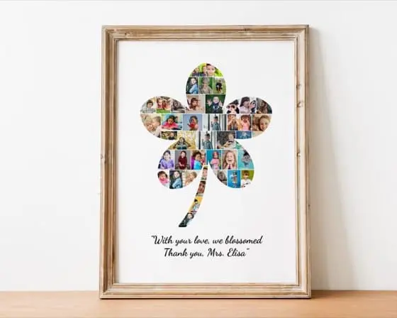 Teacher Photo Collage: 5-Petal Flower Keepsake (Digital Download)