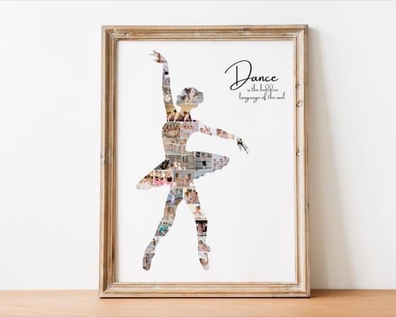 Ballet Dance Photo Collage Personalized Ballerina Dancer Photo Gift for Dancing Daughter Printable Poster Canva Template Dance Teacher