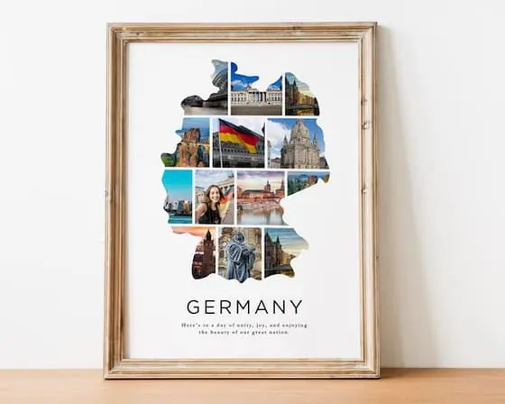 Germany Map Photo Collage Template (Digital Download)