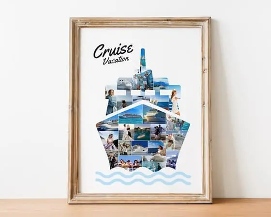 Cruise Photo Frame Canva Template Family Cruise Collage Trav