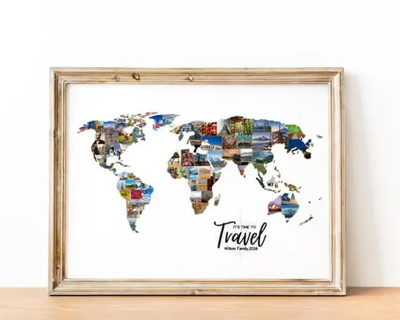 World Vacation Editable Collage Photo Gift Europe Australia 