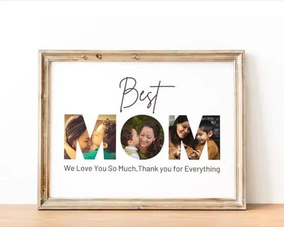 Mom Photo Collage Template, DIY Canva Gift (Digital Download)