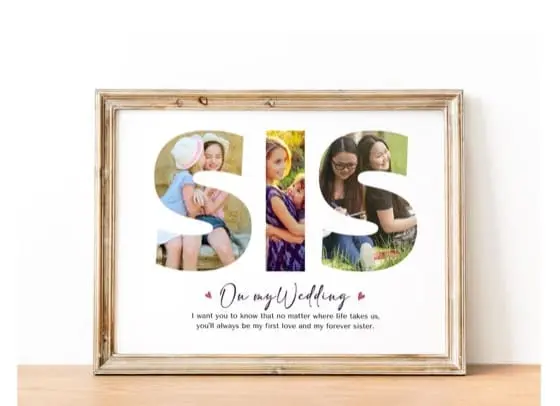 Personalized Sister Photo Collage Gift (Digital File)