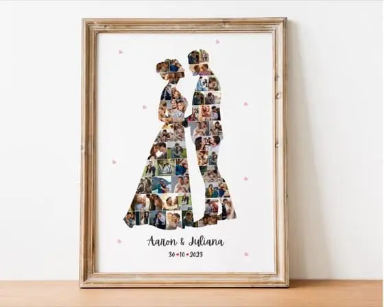 Couples Photo Collage Template, Anniversary Gift (Digital File)