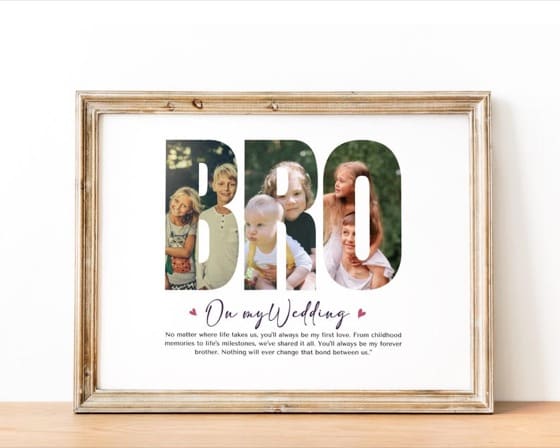 Personalized Brother Photo Collage Wedding Gift (Digital File)
