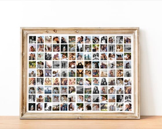 117 Photo Collage Template | Canva Photo Template | Photo Grid Template | Personalized Photo Wall Art | Wedding Photos | Anniversary Gift |