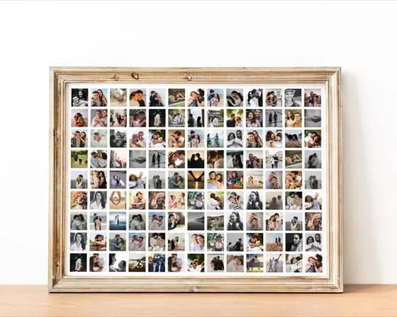 117 Photo Collage Template | Canva Photo Template | Photo Grid Template | Personalized Photo Wall Art | Wedding Photos | Anniversary Gift |